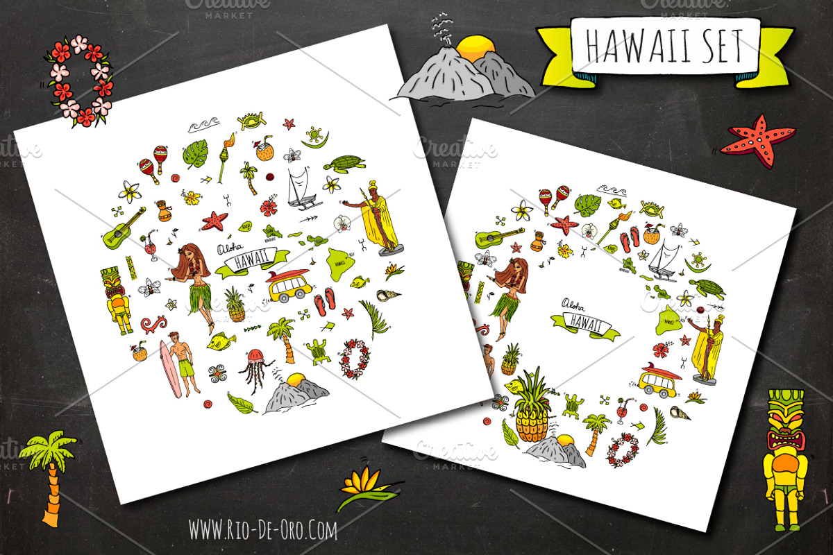 56 HAWAII hand drawn elements!, an Outline Icon by Natasha-Pankina.com (Photo 2 of 5)