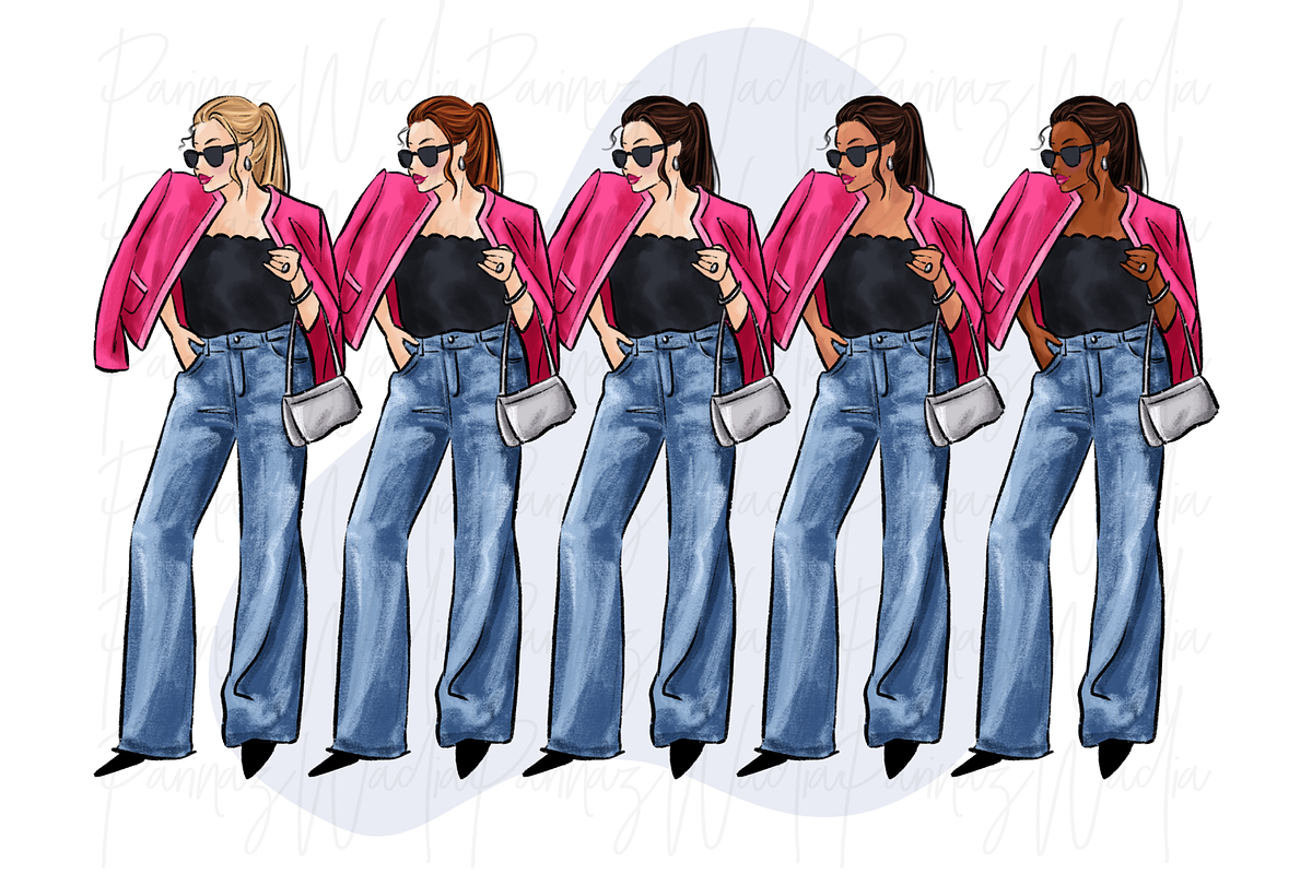 Fashion girls 49 clipart PNG, a Person Illustration by Parinaz Wadia Design (Photo 7 of 10)