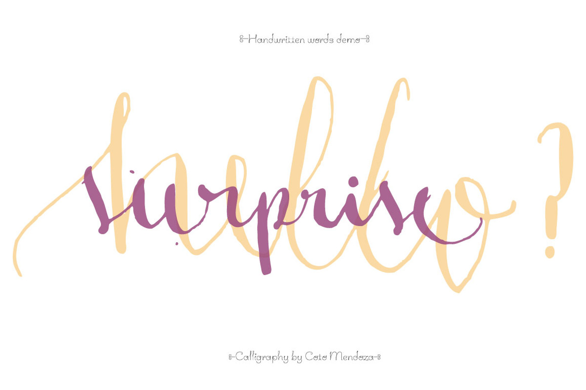 Handwritten words demo, a Texture Illustration by MendozaVergara (Photo 1 of 4)