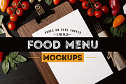 Vintage food menu MockUps, a Print Template by BarcelonaShop (Thumbnail 1 of 7)