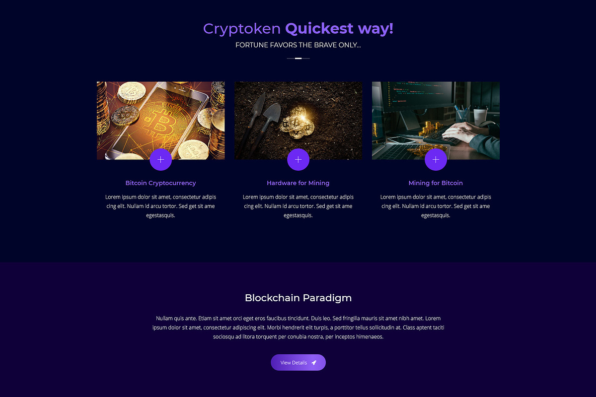 Cryptoken - Cryptocurrency WP Theme, a WordPress Template by ThemesRain