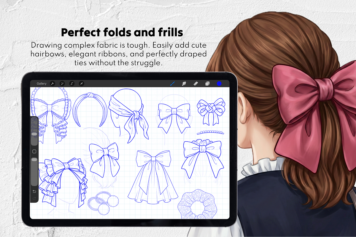 265+ Hair Accessories Stamps, a Brush Add-On by Selentaori Studio (Photo 6 of 12)