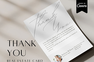 Thank You Real Estate Agent Card