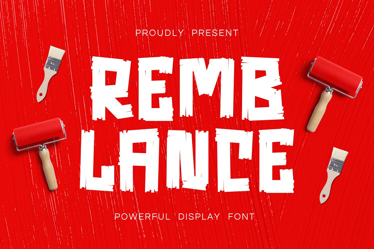 Remblance - Playful Paint Font, a Font by Imoodev (Photo 1 of 7)
