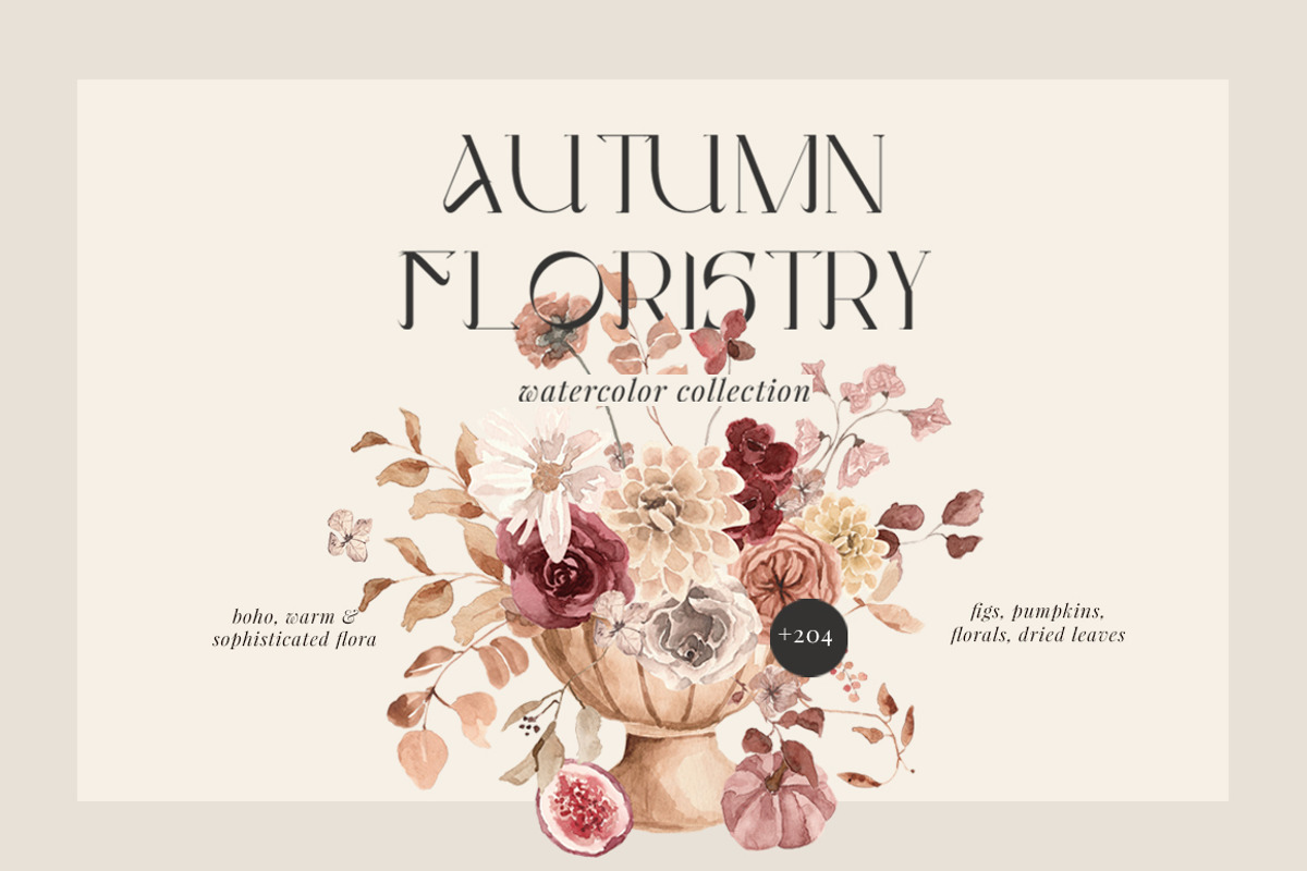 Autumn Floristry- Floral watercolor, an Illustration by Grace Noboa Illustrations (Photo 2 of 11)