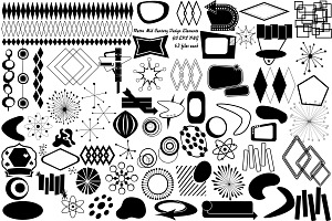 Mid Century Designs AI EPS PNG