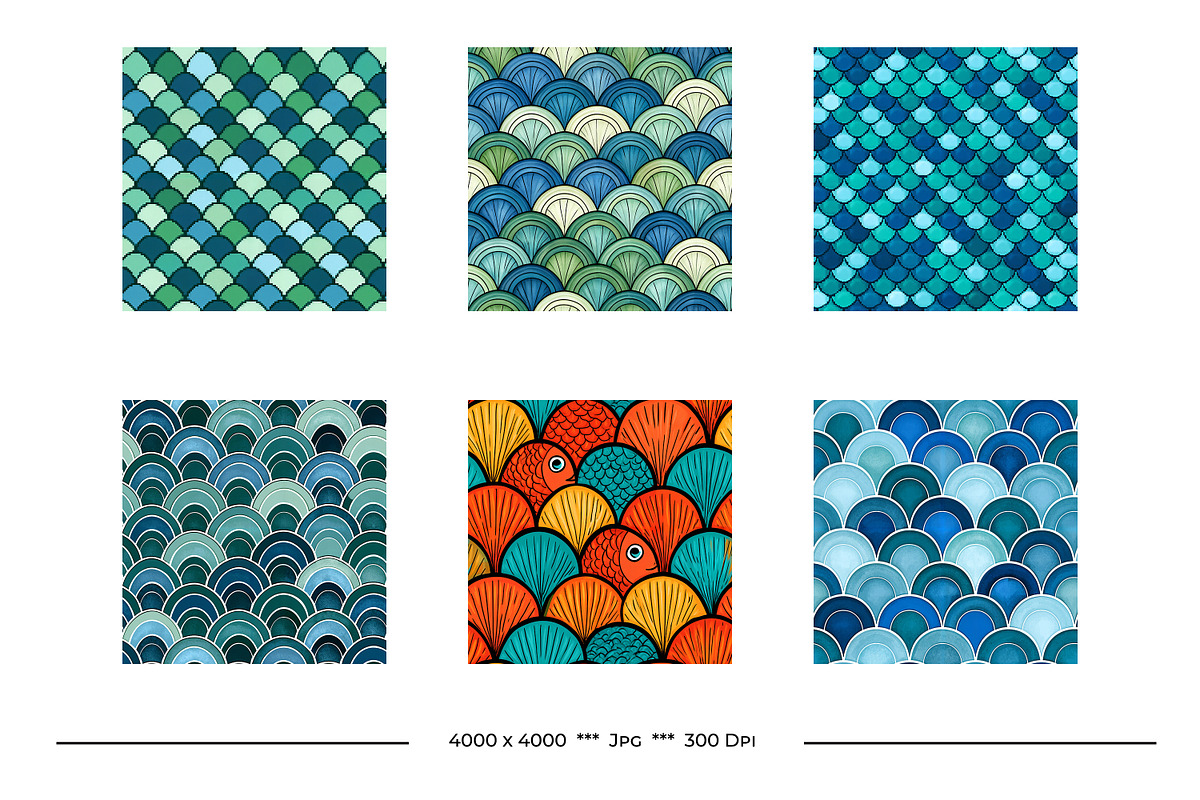 Fish Scale Animal Print Patterns, a Pattern Graphic by karenfoleyphoto (Photo 4 of 7)