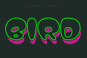 Bird Text Effect Design, a Layer Style Add-On by CreativeShaper
