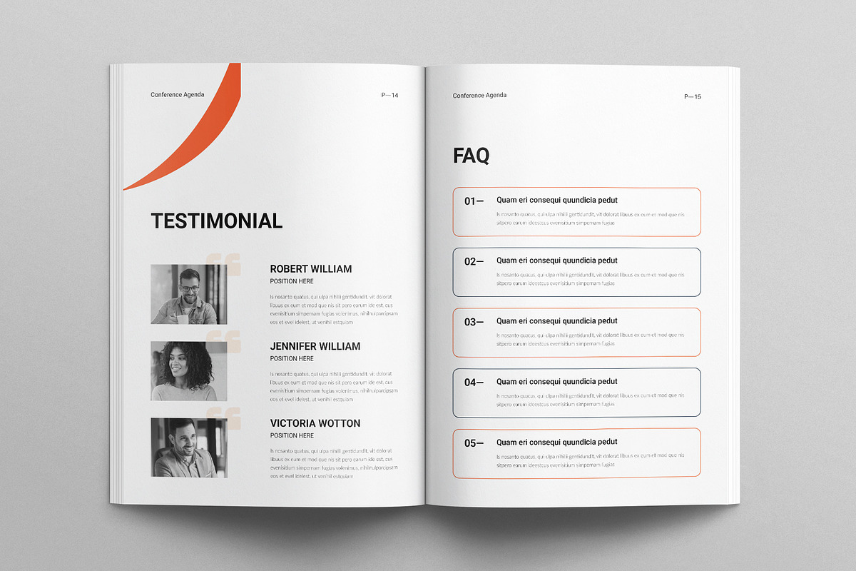 Conference Agenda Template, a Brochure Template by E-Type (Photo 6 of 7)