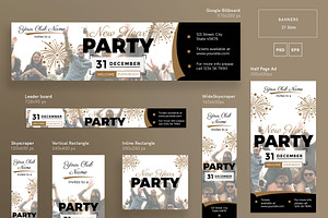 Banners Pack New Year Party