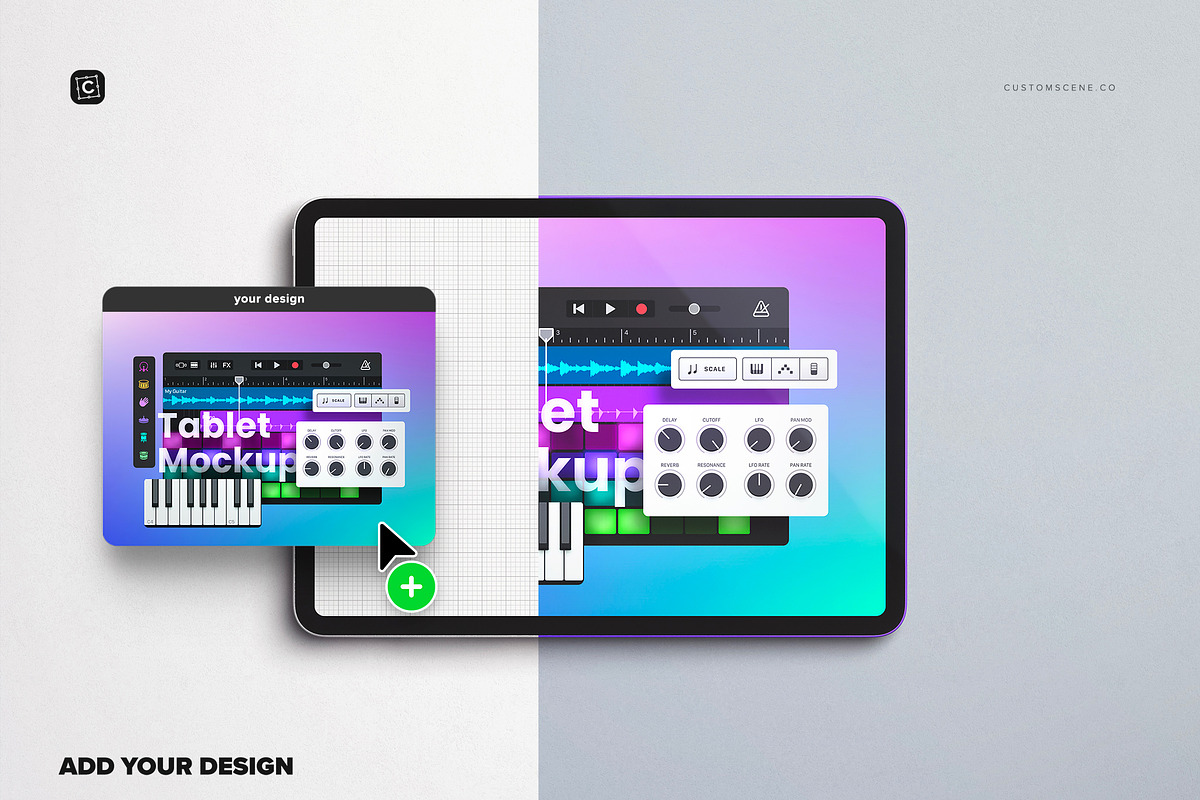 iPad Mockup (11inch) with Earphones, a Product Mockup by Custom Scene (Photo 6 of 8)