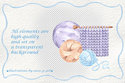 Whimsical threads watercolor clipart, a Decorative Illustration by susie-p-art (Thumbnail 4 of 14)