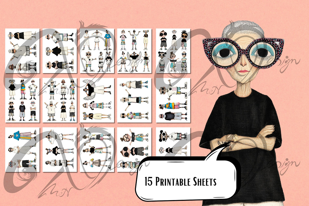 Street Style Squad: A funky clipart, a Person Illustration by NiiiNArt (Photo 2 of 6)