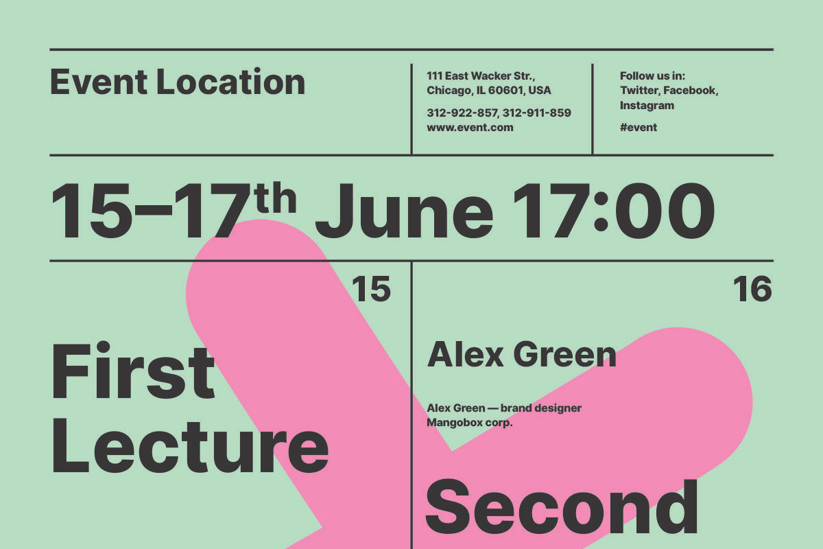 Conference Event Poster Template, a Flyer Template by Danil Polshin (Photo 9 of 9)
