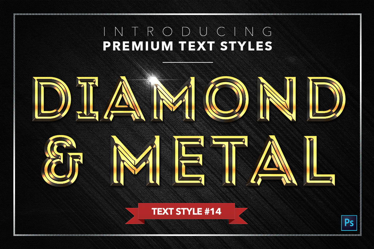 Diamond & Metal #2 - 16 Text Styles, a Layer Style Add-On by Jonas Stensgaard (Photo 15 of 19)