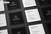 Square Business Card and Mockups, a Business Card Template by Galaxiya (Thumbnail 1 of 5)