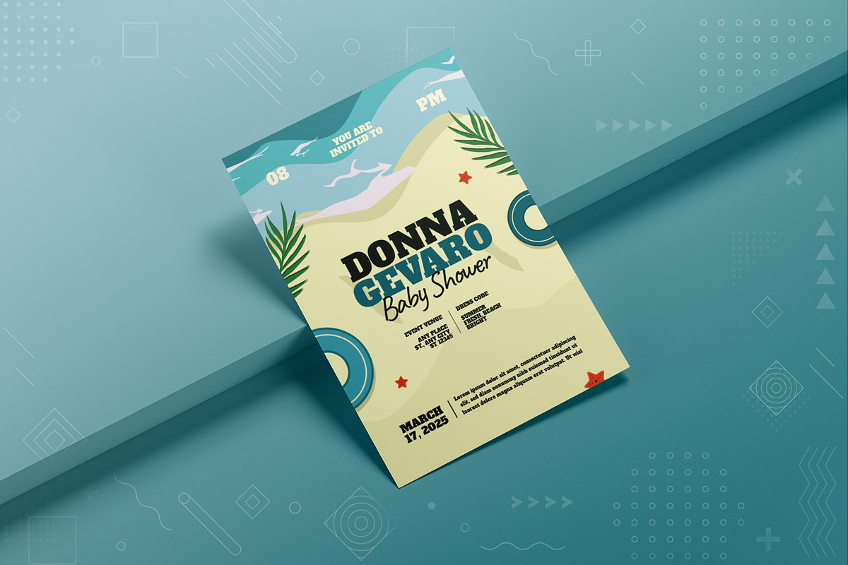 Beach Baby Shower Invitation, an Invitation Template by Fannan Studio (Photo 2 of 2)