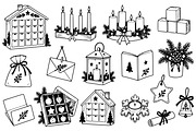 Christmas Advent Traditions SVG Set, a Seasonal Illustration by Ghagra (Thumbnail 2 of 3)