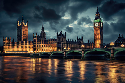 Big Ben and Houses of Parliament at, a Photo by Iftikhar Alam