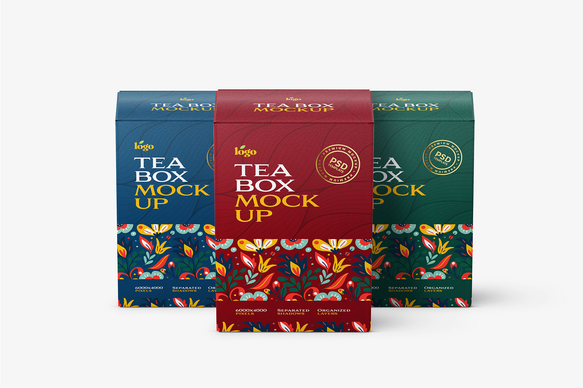 Tea Box Packaging Mockup Set, a Cups & Container Mockup by Deeplab (Photo 13 of 22)