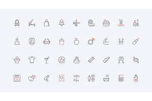 Beauty skin care hygiene icons, an Object Illustration by Lemberg Vector