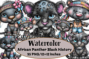 African Panther Black History Clipar, an Illustration by Design Market (Thumbnail 1 of 3)