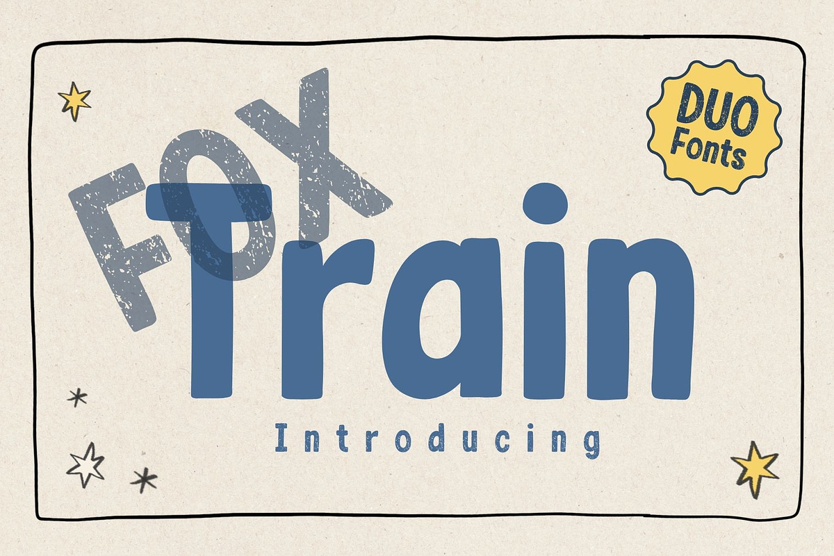 Fox Train Duo Fonts, a Handwritten Font by Fox7 By Rattana (Photo 1 of 10)