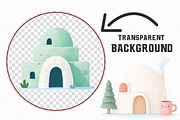 Watercolor Igloo Clipart, an Illustration by Libby Wishes (Thumbnail 2 of 7)