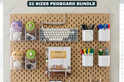 22 Size Pegboard Bundle Laser Cut, a Graphic by AtacanDigital (Thumbnail 4 of 8)
