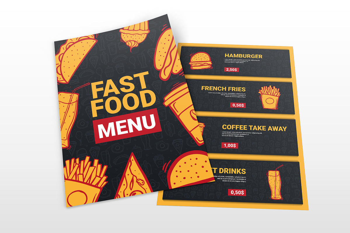 Set of Fastfood Menu banners, a Flyer Template by Leo Edition (Photo 2 of 3)