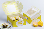 Four Cupcake Box Mockup 01, a Cups & Container Mockup by Ktyellow (Thumbnail 1 of 3)