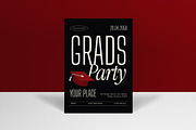 Black Graduation Party Invitation, an Invitation Template by graphicook (Thumbnail 1 of 3)