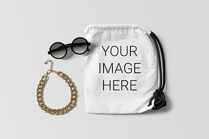 Backpack With Sunglasses Mockup