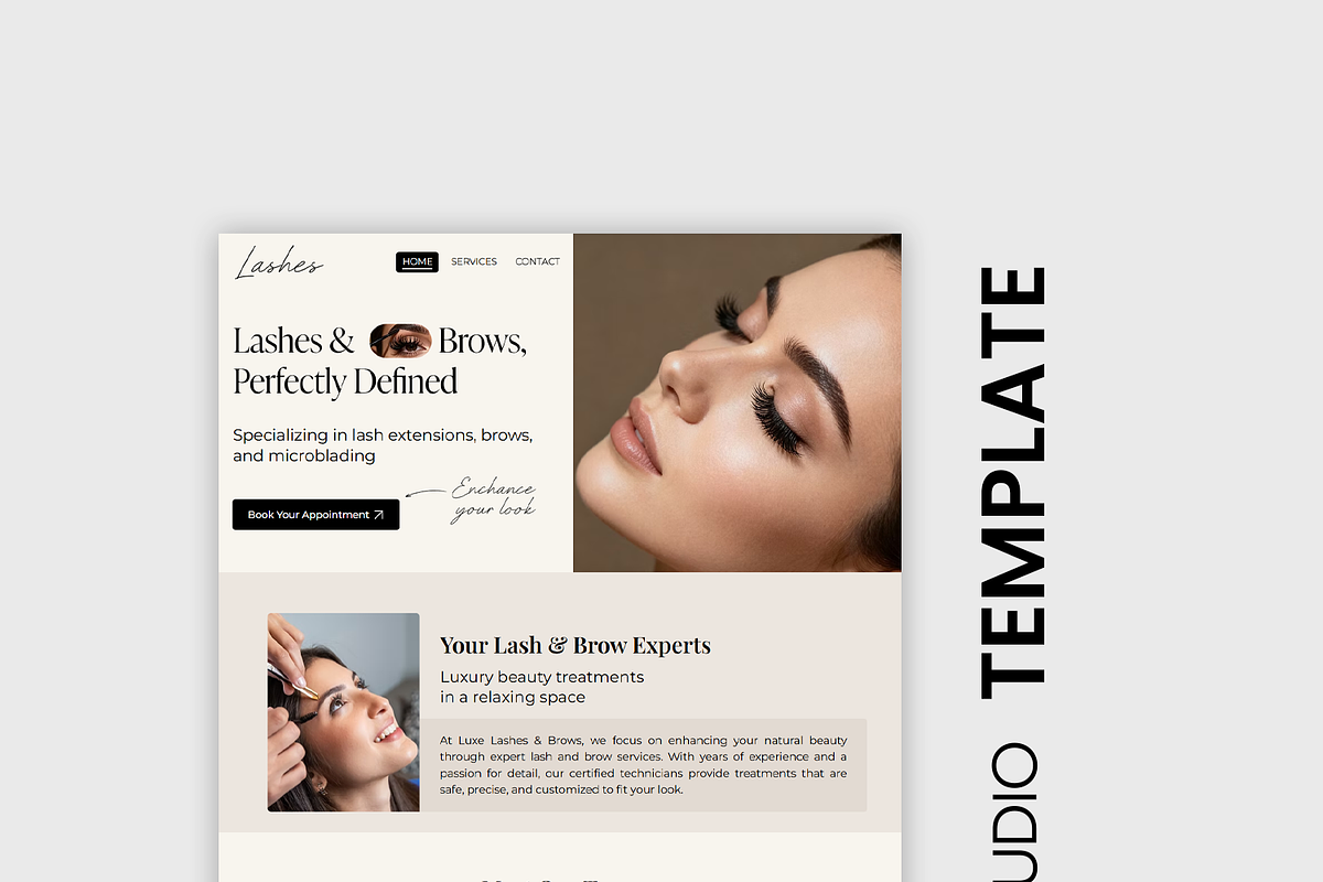 Eyelashes Salon Wix Studio Website, a Wix Template by Kitteeh (Photo 10 of 11)