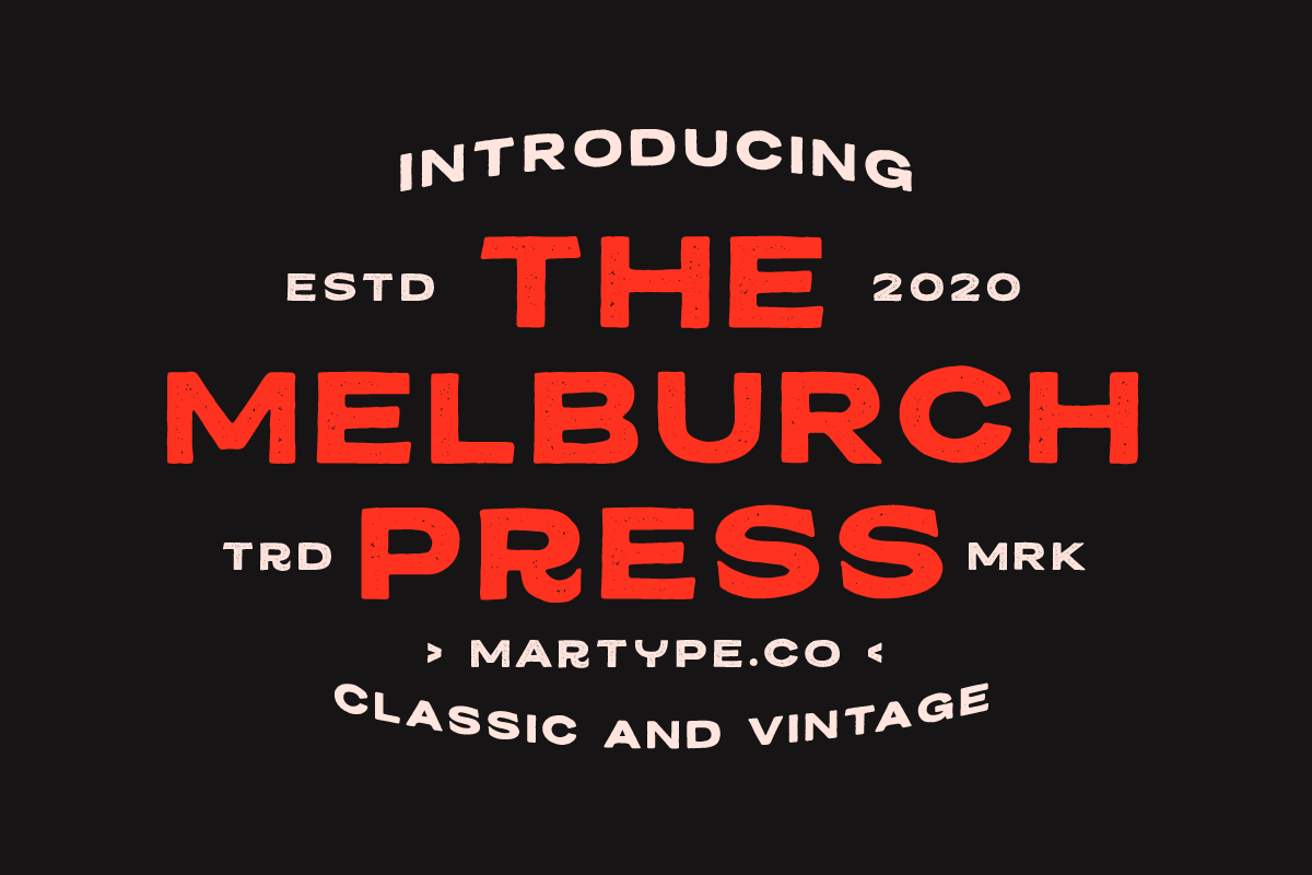 Melburch Township Typeface preview 2