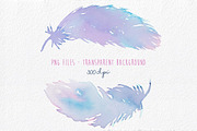 Feathers Watercolor hand painted, an Illustration by MaraquelaStudio (Thumbnail 2 of 5)