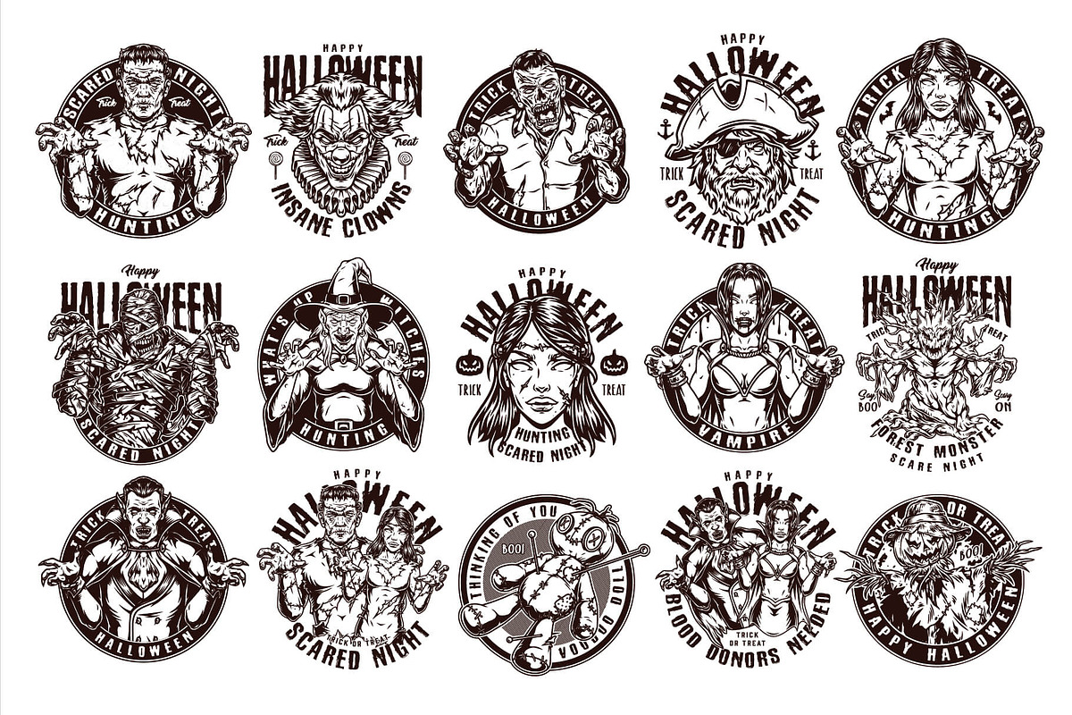 44 Halloween t-shirt designs, a Branding & Logo Template by DGIM studio (Photo 10 of 13)