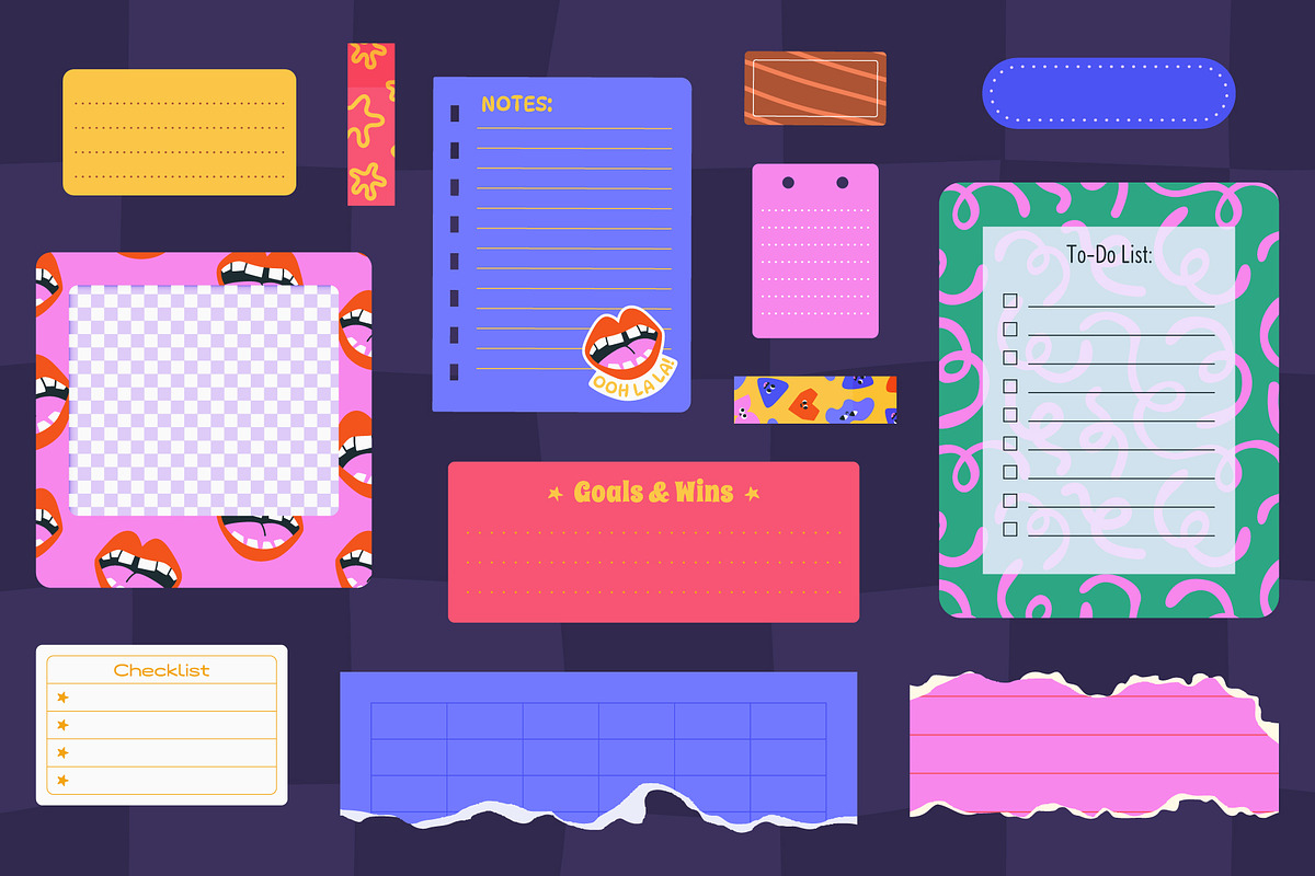 250+ Funky Digital Planner Kit, a Decorative Illustration by IuliiaSavko (Photo 20 of 22)