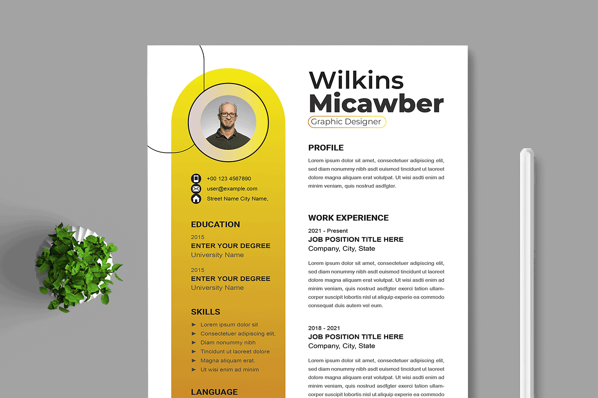 CV Template, a Resume Template by MightyDesign (Photo 2 of 8)