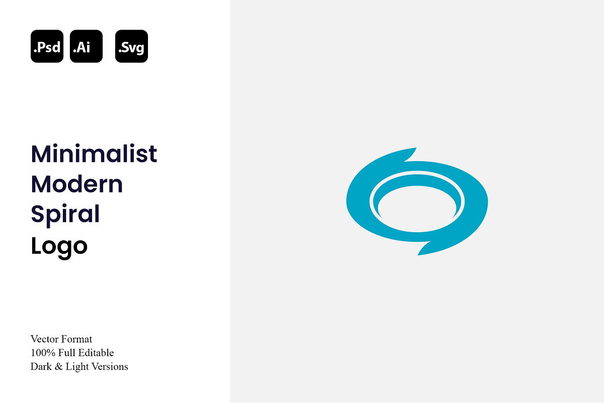 Minimalist Modern Spiral Logo, a Branding & Logo Template by Luxury Logos (Photo 1 of 4)