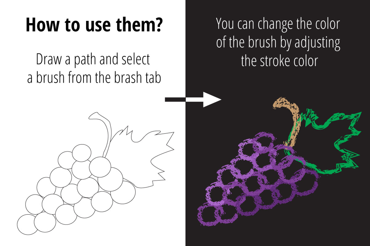 Mini Pack vector Chalk Brushes, a Brush Add-On by LarysaZabrotskaya (Photo 4 of 5)
