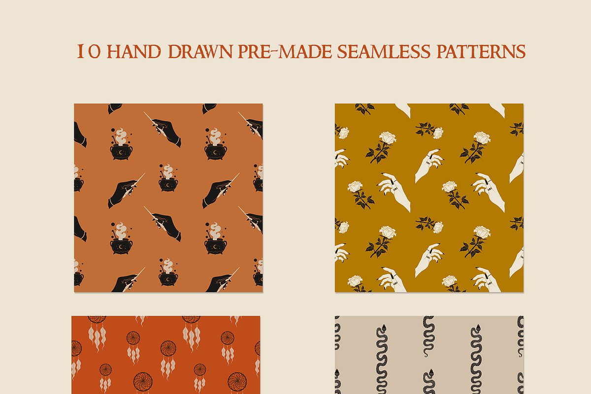 Vintage Halloween Clipart, a Decorative Illustration by ElenKoss (Photo 4 of 8)
