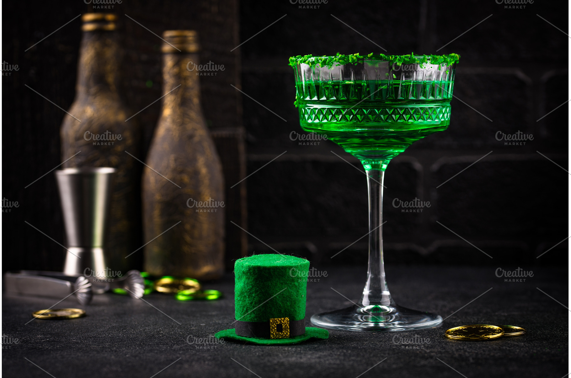 Green cocktail for St. Patrick day, a Food & Drink Photo by Yulia Furman
