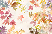 Watercolor Autumn botanical graphics, an Object Graphic by Sawango Designs (Thumbnail 3 of 14)