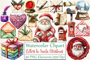 Letters to Santa Christmas Clipart S, an Illustration by DreamCafeArt (Thumbnail 1 of 4)