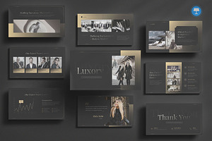 Luxury Brand Keynote Presentation, a Presentation Template by Pixslides