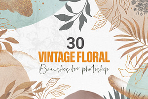 Vintage Floral Brushes - Photoshop