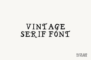 Vintage Serif Font, a Handwritten Font by Olive & Lu Paper