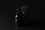 Black Dropper Bottle + Box Mockups, a Packaging Mockup by MockupFree.Net (Thumbnail 4 of 10)
