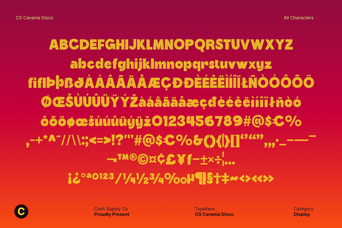 CS Cavania Disco, a Sans Serif Font by Craft Supply Co. (Photo 8 of 8)